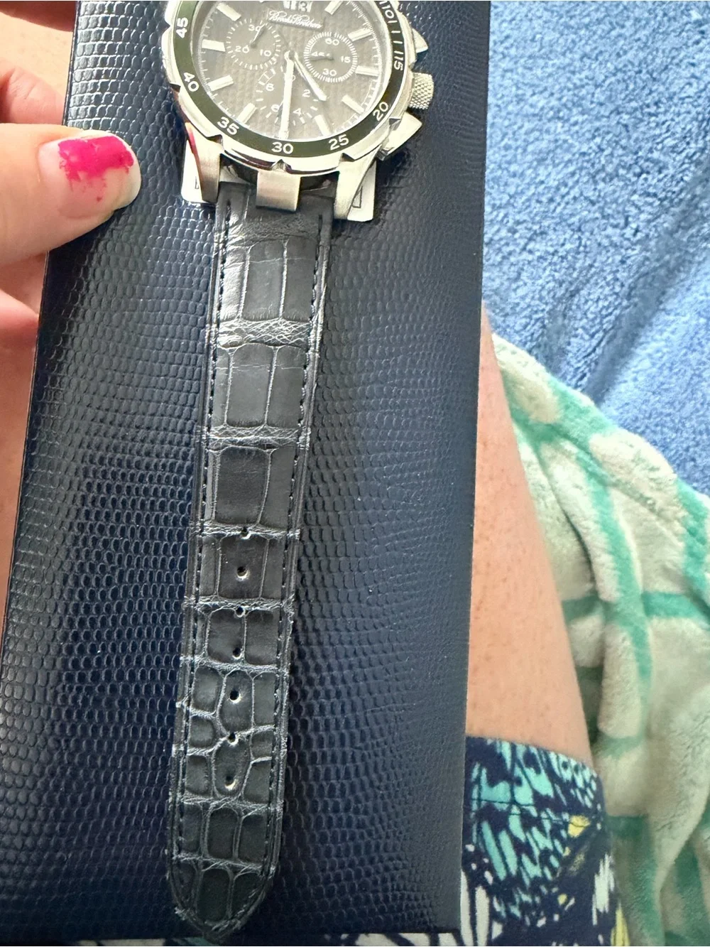 Brooks Brothers Alligator Skin Watch